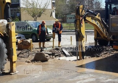 Авария на водопровод се е случила на ул Кичево 60