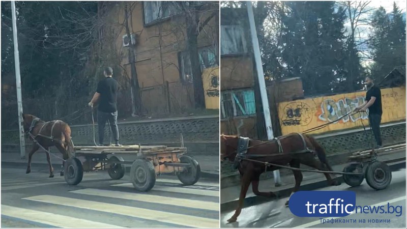 Мъж се упражнява за кушиите на Тодоровден на пловдивски булевард