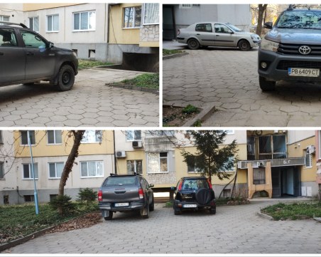 Шофьори превърнаха предблоково пространство в „Тракия” в паркинг