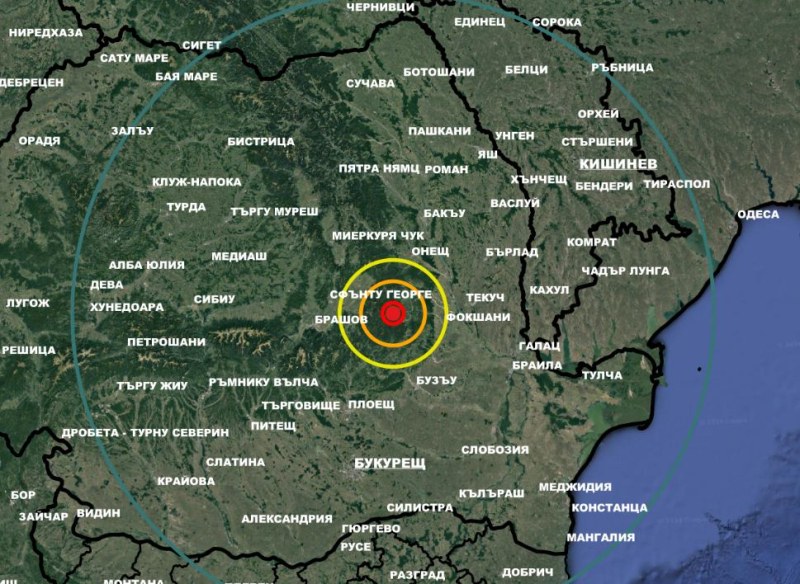 Земетресение с магнитуд 4,3 по Рихтер удари Румъния