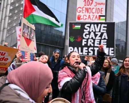 Хиляди протестираха за санкции срещу Израел в Брюксел