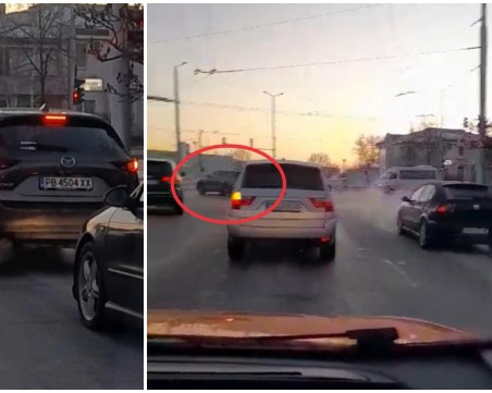 Шофьор тръгна на жълто и изпревари всички, за да направи нарушение