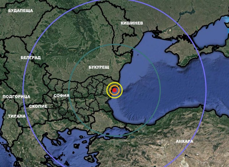 Земетресение с магнитуд 3.6 близо до Балчик