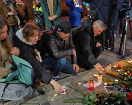 Протест пред Руското посолство в София след смъртта на Навални