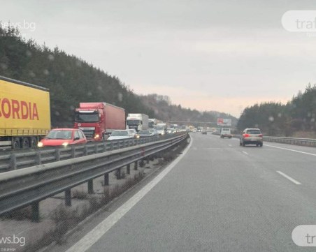 Повече от 7-километрова тапа на АМ Тракия в посока Пловдив