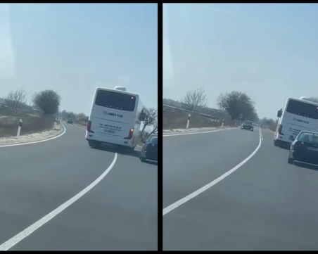 Шофьор на рейс рискува живота на десетки хора край Пловдив