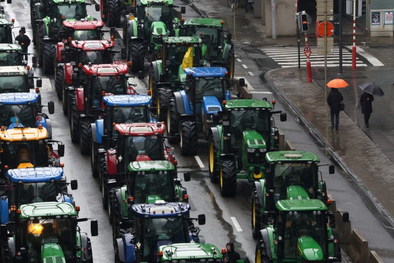 Масов протест на земеделците утре в Брюксел