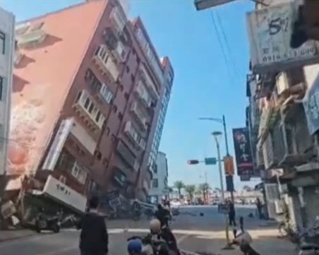 Мощно земетресение в Тайван, най-малко 26 сгради за рухнали