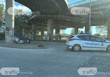 Шофьор е в болница след катастрофата в Пловдив тази сутрин