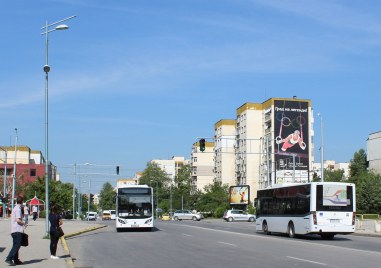 Северното платно на бул Шипка в участъка между кръстовищата с