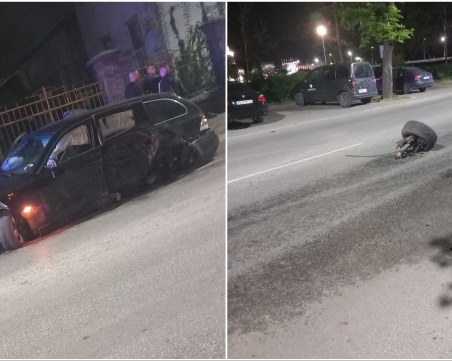 Меле в Пловдив! БМВ помете пунто, след което се вряза в контейнери