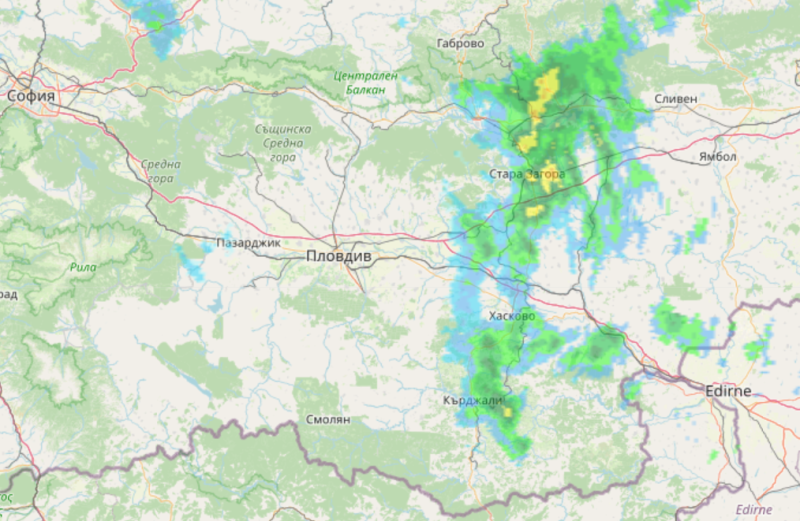 Буря и обилни валежи приближават към Пловдив