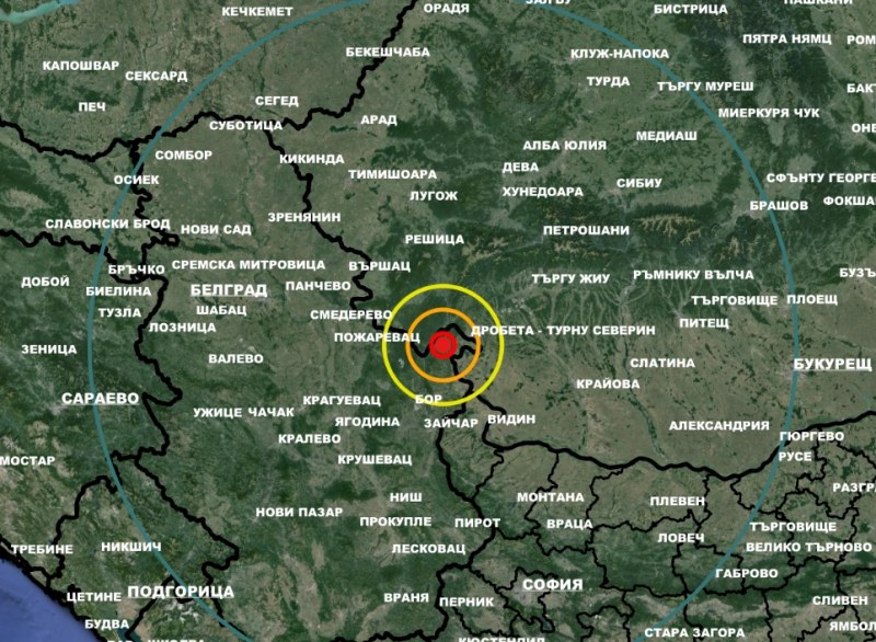Земетресение от 4,3 по Рихтер е регистрирано тази сутрин в