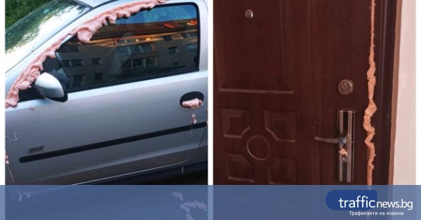 Une femme et un homme ont bloqué une voiture et un appartement avec de la mousse après une dispute concernant une place de parking à Sofia