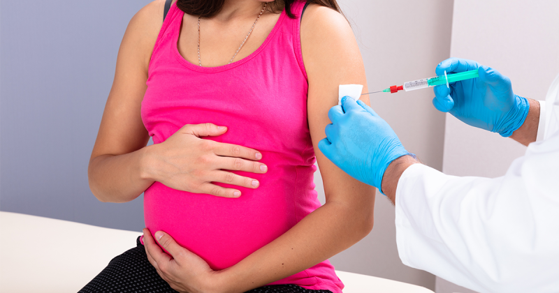 24 бременни жени са били ваксинирани срещу коклюш днес. Те са