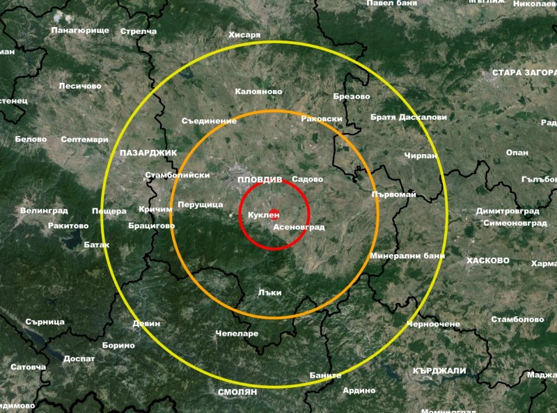 Земетресение тази нощ в Асеновград
