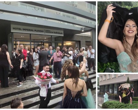 Дъждът и градушката не изплашиха абитуриентите в Пловдив: Ще ни върви по вода!