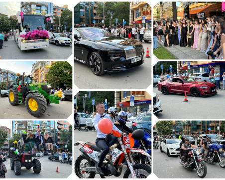 Два класа избраха да отидат на бала си в Новотела с автобус, други бяха в кофата на багер