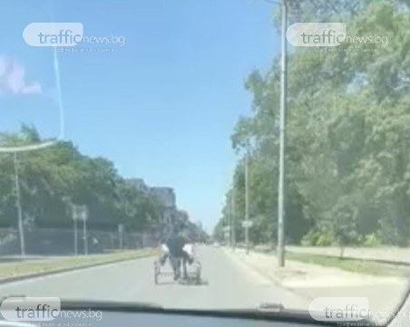 За пореден път: Каруца шпори по пловдивски булевард