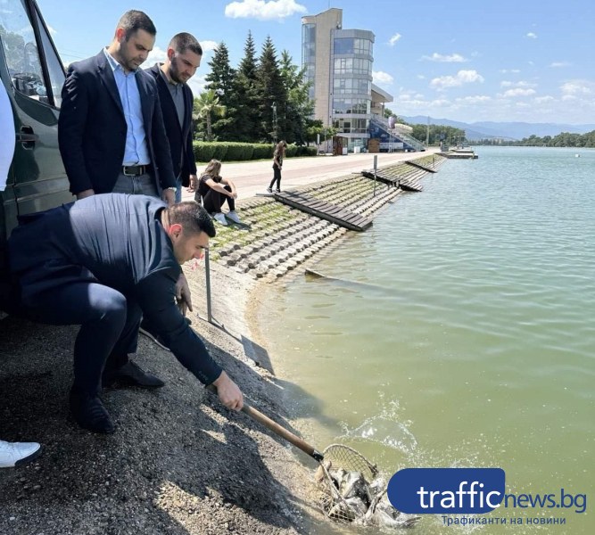Съвместно Община Пловдив и „Напоителни системи” зарибиха Гребния канал с 600 кг риба
