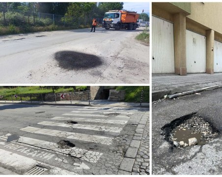 Огромни дупки се отвориха в Смирненски, от кметството започнаха да ги пълнят