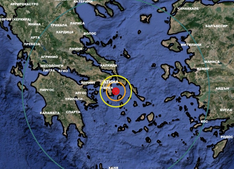 Земетресение с магнитуд 4,3 е регистрирано край гръцкия остров Китнос,