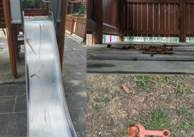 Пловдивски майка редовно заварват любимата площадка на децата им в