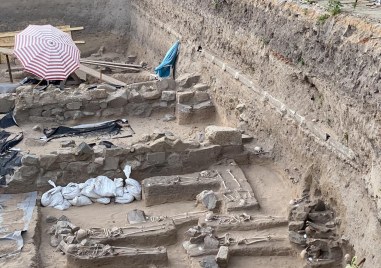 Средновековният некропол със скелети разкрит при строежа на новата автогара