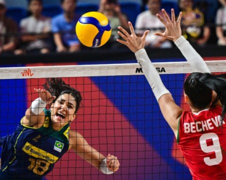 България успя да се противопостави на Бразилия само в един гейм