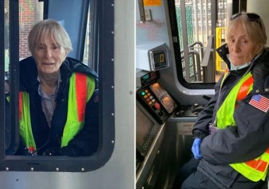 81 годишна жена от Бостън която управлява влакове за транспортната
