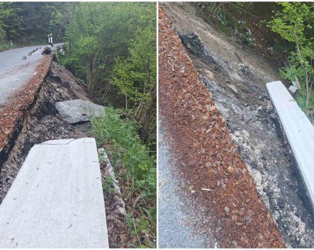 Внимание, шофьори! Новият път за Лилково пропадна заради свлачище