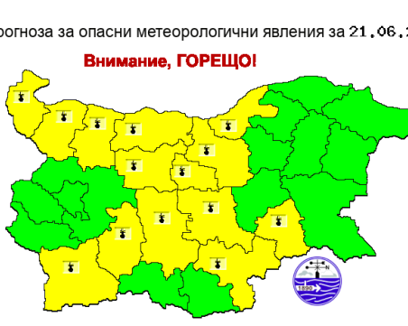 Жълт код за опасно горещо време в Пловдив