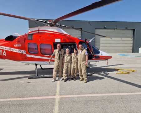 Въздушната ни линейка превози мъж в тежко състояние от Кюстендил до София