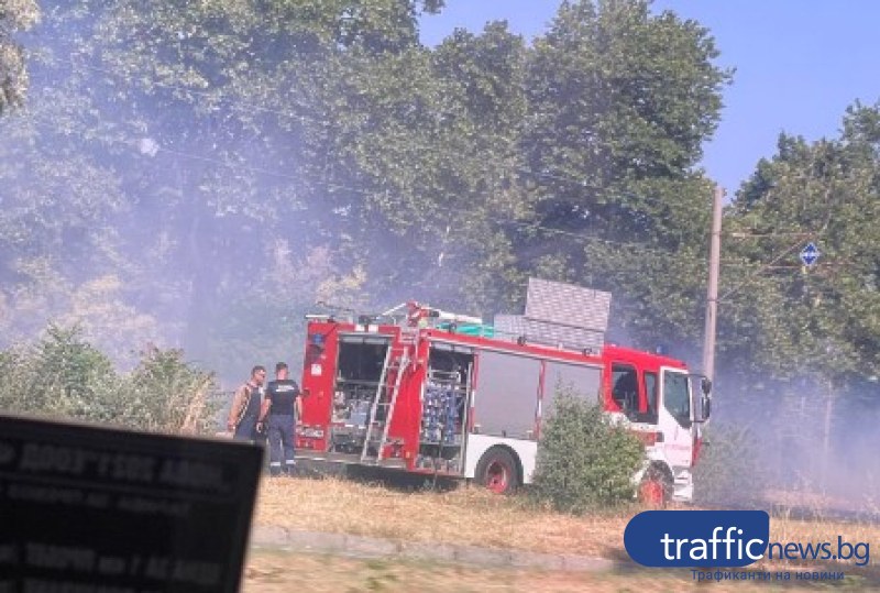 Пожар на релсите на Младежкия хълм в Пловдив. За това