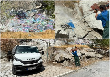 Нова технология почиства само с вода графитите в Пловдив Иновативният