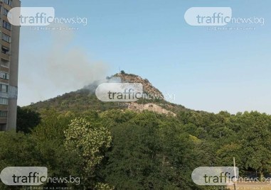 Пожар гори на Младежкия хълм сигнализира читател на TrafficNews По