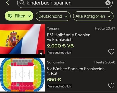 Билетите на черно за Испания - Франция достигнаха до 2000 евро