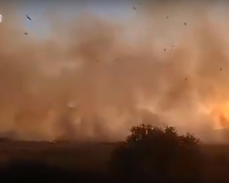 Голям пожар между Несебър и Равда