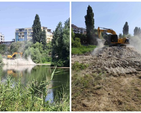След дълга пауза - багери отново влязоха в Марица, правят временни мостове към островите ѝ