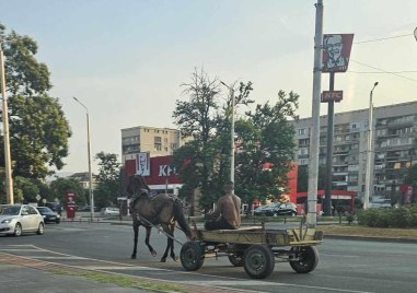 Мъж шпори в насрещното на кръгово в Пловдив и то