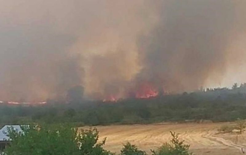 Пожар изпепели вили в Харманли и се разви опасно близо