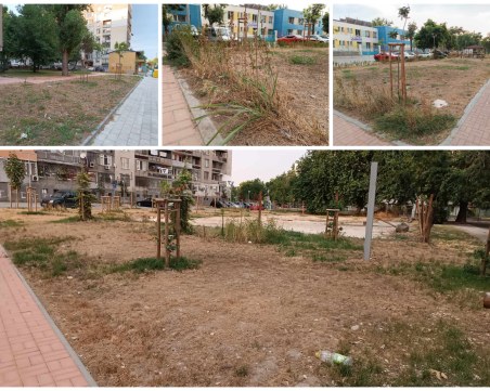 Нови градинки в Пловдив, правени по проект за милиони, загиват, вандали изпотрошили поливната система