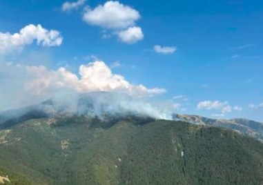 Пожарът от Гърция навлиза на българската територия на място където