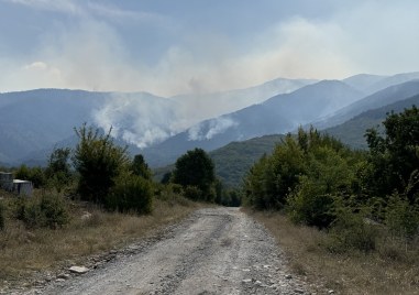 Пожар в планината Славянка на българо гръцка граница продължава да е