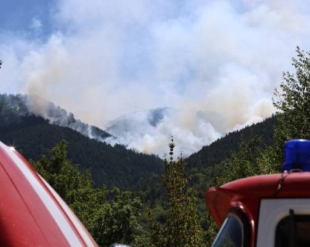 Пожарът, пламнал в Благоевградско е с три-четири действащи огнища