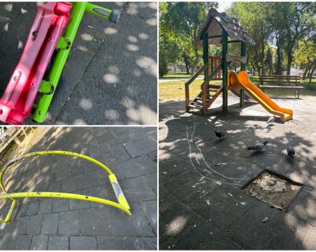 Счупени катерушки в пловдивски парк притесняват родители, ръждиви болтове стърчат по детските площадки