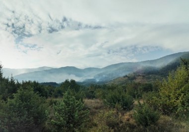 Продължава борбата с овладяването на пожара в граничната с Гърция