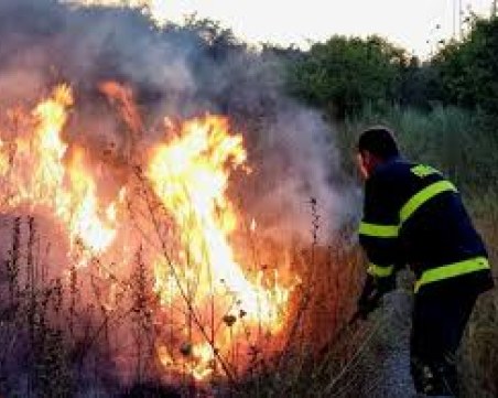 Пожар горя в Пловдивско, изгоряха машини и овошки