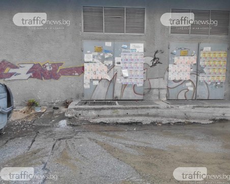 Опасно! Вода извира на метър от трафопост в Пловдив, превърна улицата в река