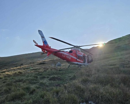 Медицинският хеликоптер оказа помощ на 70-годишен мъж, пострадал на връх Мальовица